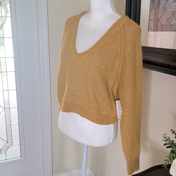 Free People Womens Cropped Knit Sweater - Picture 10 of 14